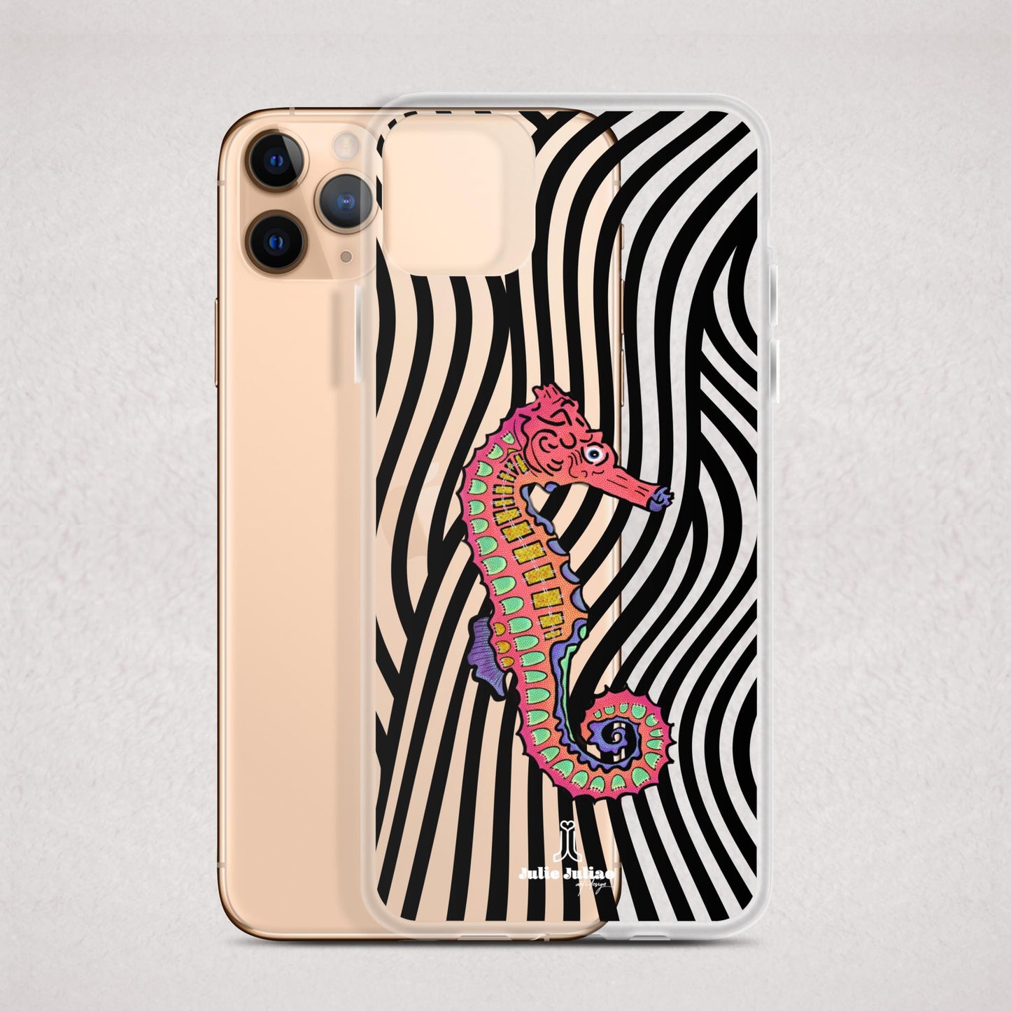 Trippy Seahorse Clear Case for iPhone®