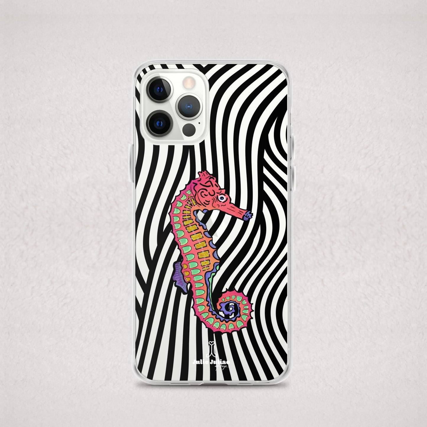 Trippy Seahorse Clear Case for iPhone®