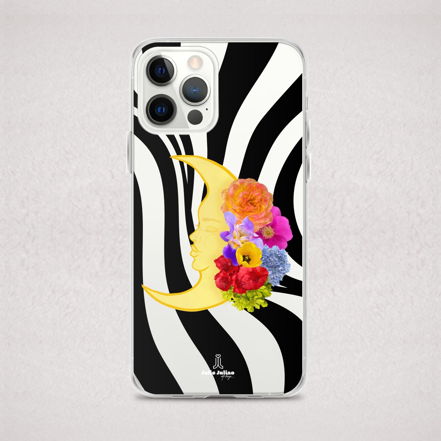 Blooming Moon Clear Case for iPhone®