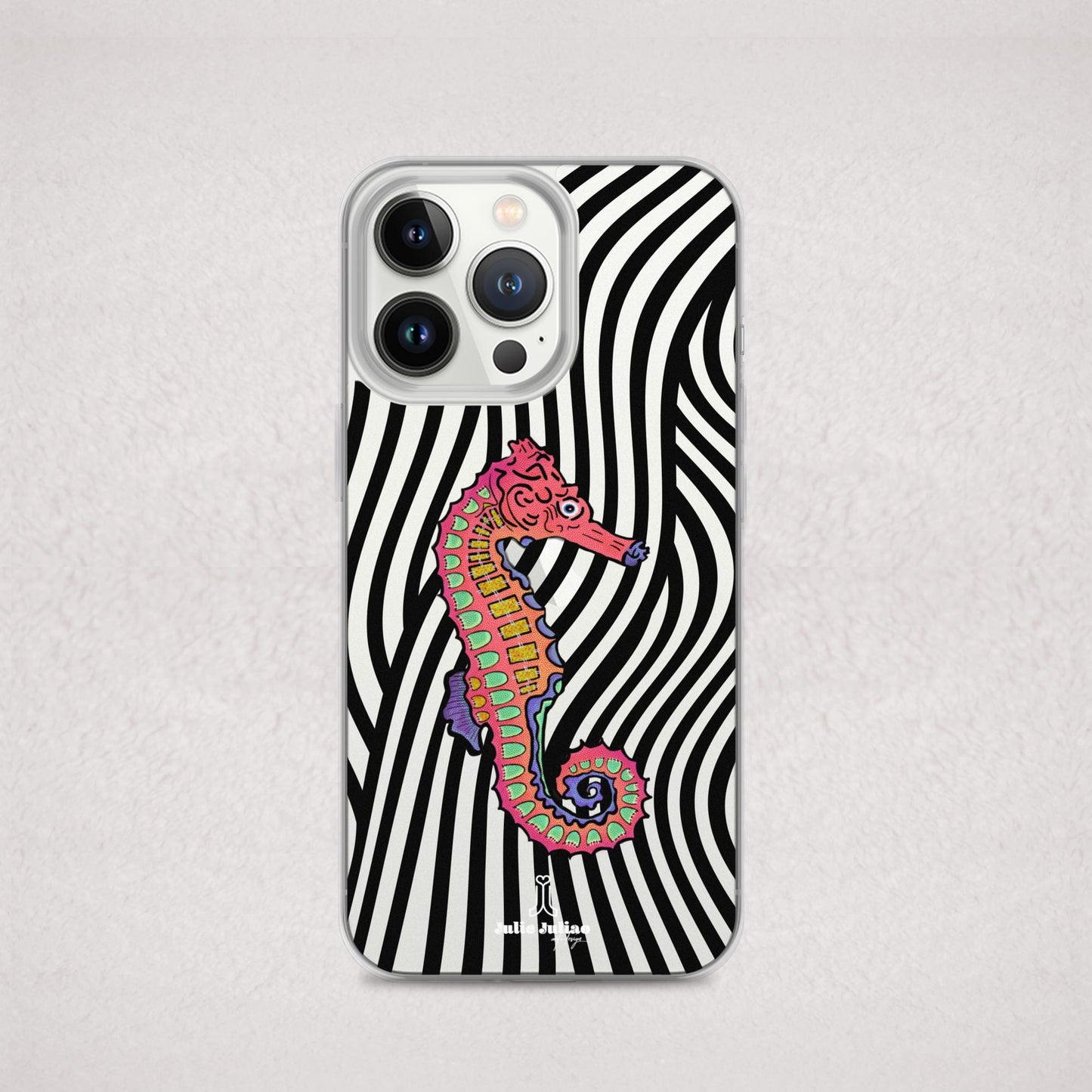 Trippy Seahorse Clear Case for iPhone®