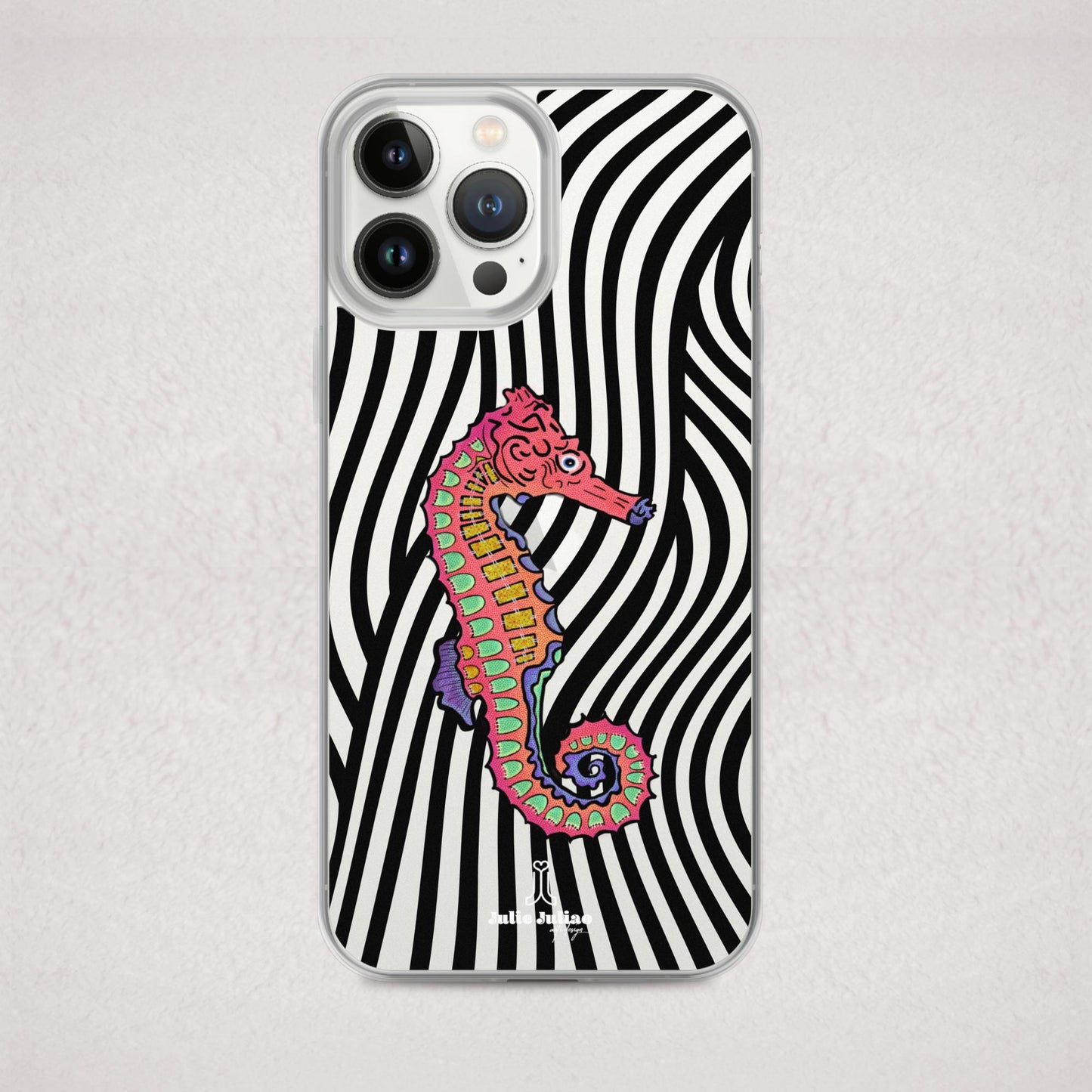 Trippy Seahorse Clear Case for iPhone®