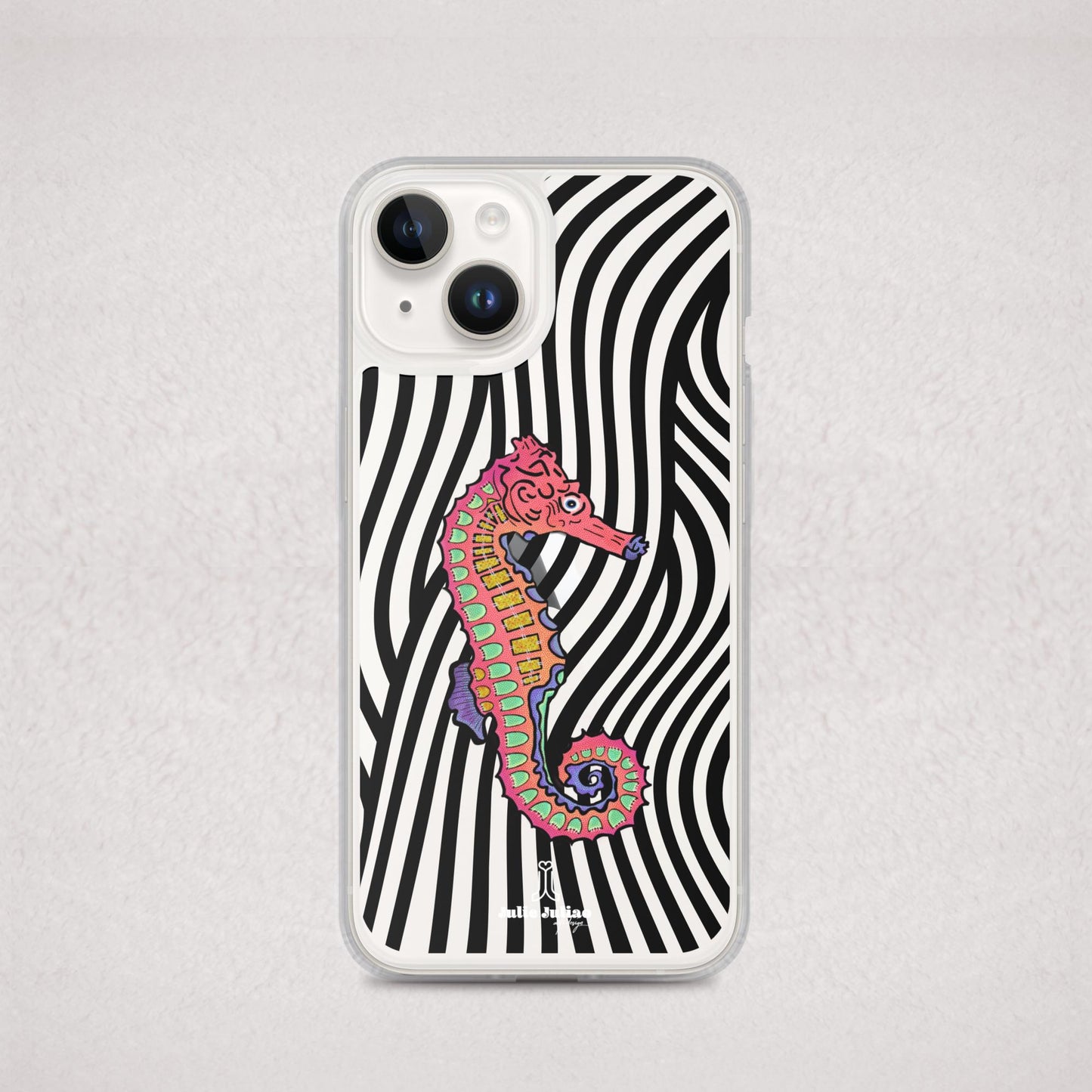Trippy Seahorse Clear Case for iPhone®