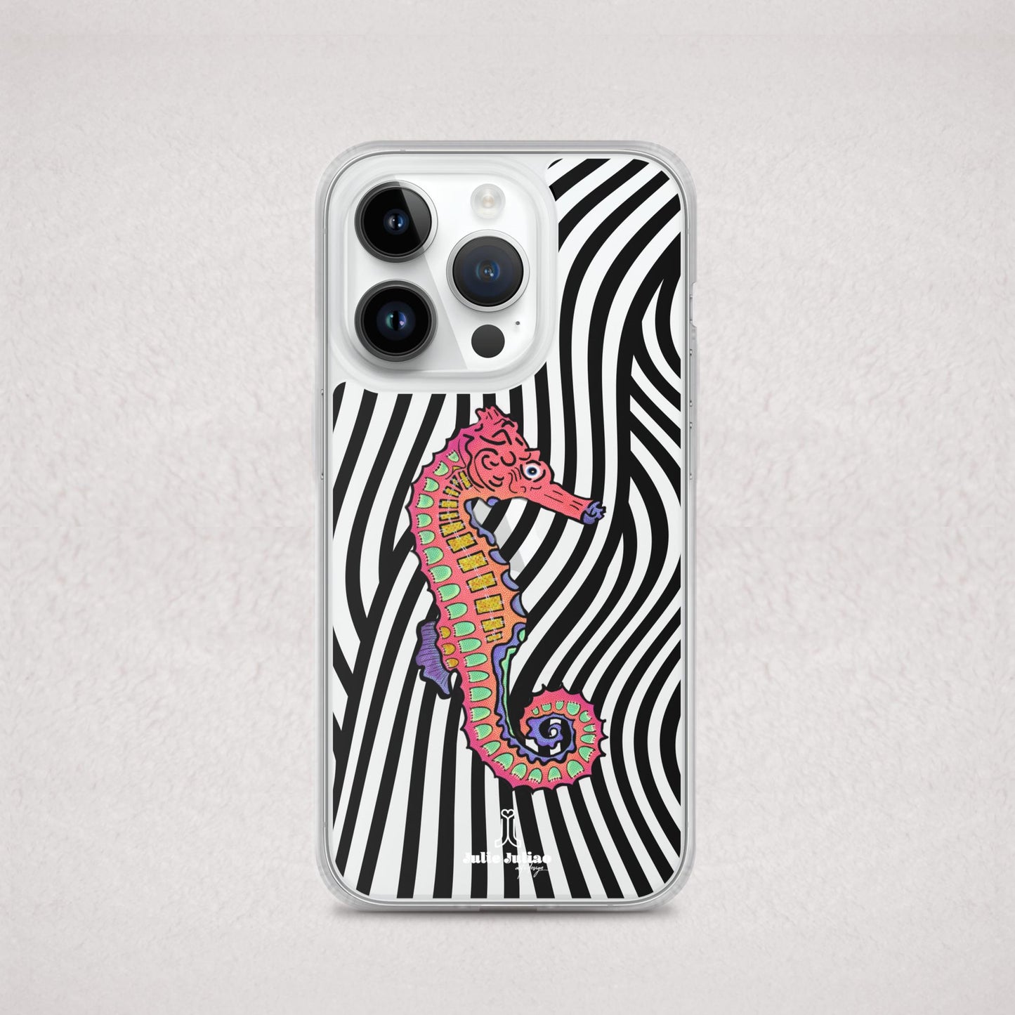 Trippy Seahorse Clear Case for iPhone®
