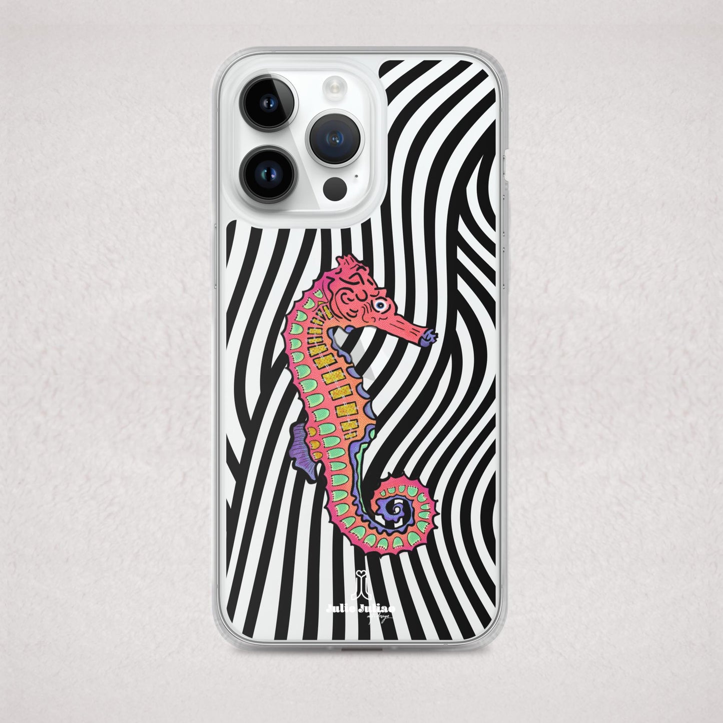 Trippy Seahorse Clear Case for iPhone®