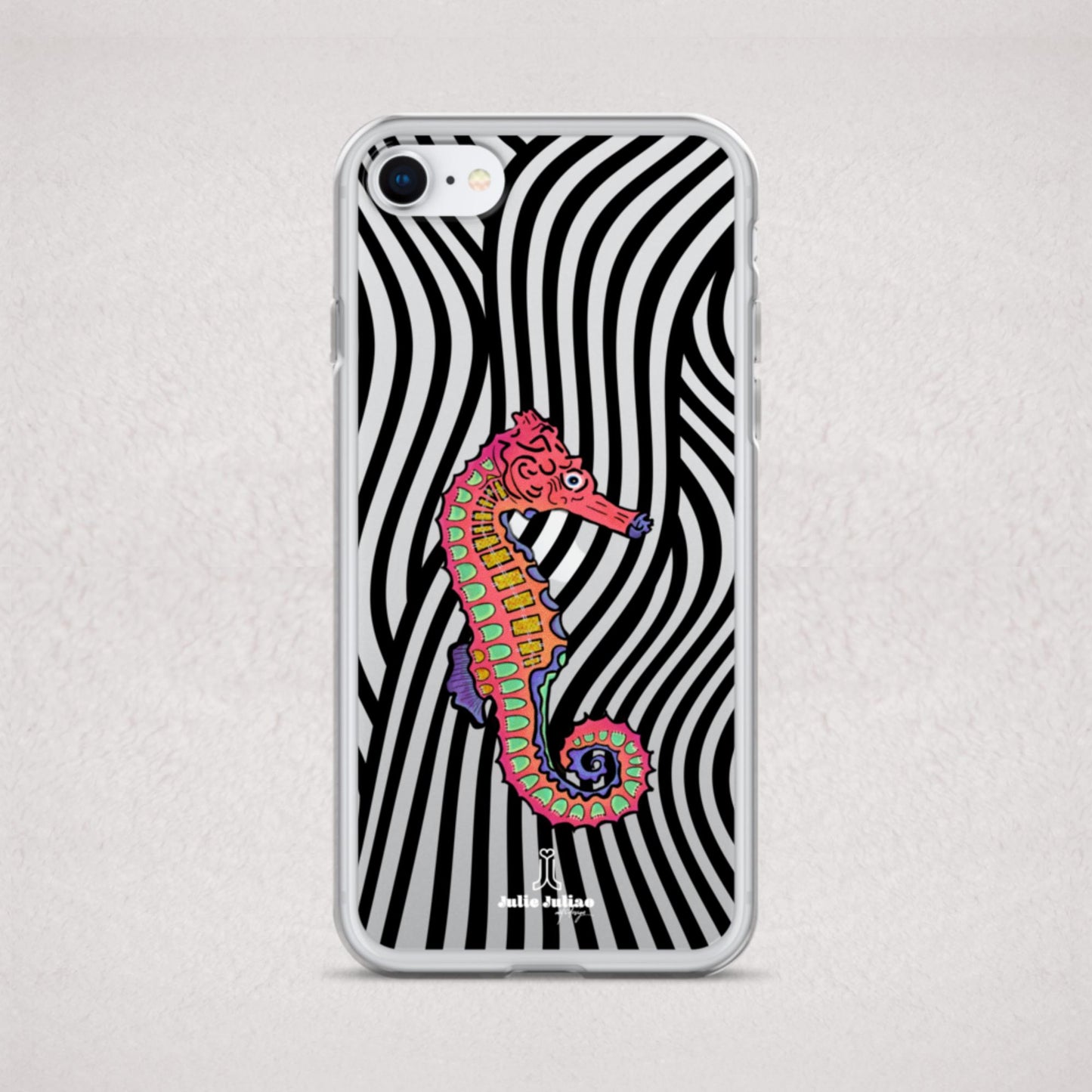 Trippy Seahorse Clear Case for iPhone®