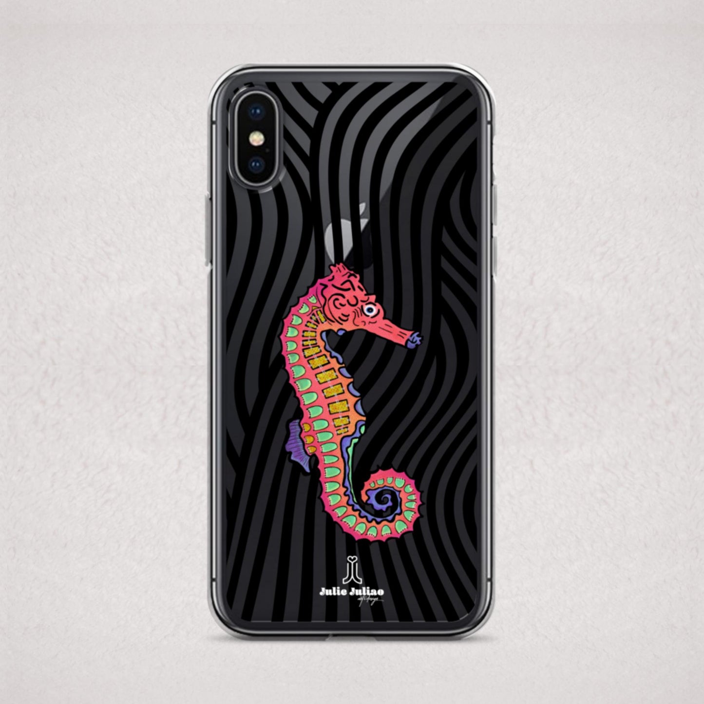 Trippy Seahorse Clear Case for iPhone®