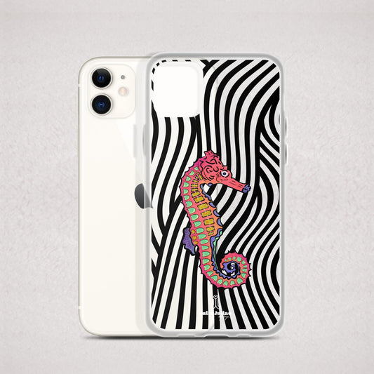 Trippy Seahorse Clear Case for iPhone®