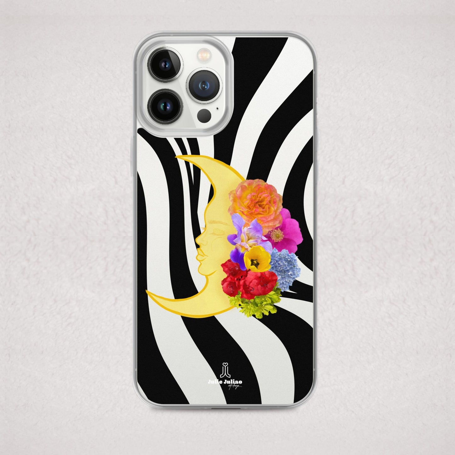 Blooming Moon Clear Case for iPhone®