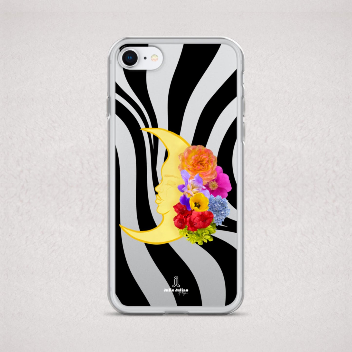 Blooming Moon Clear Case for iPhone®