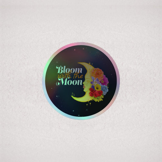 "Bloom with the Moon" Holographic stickers